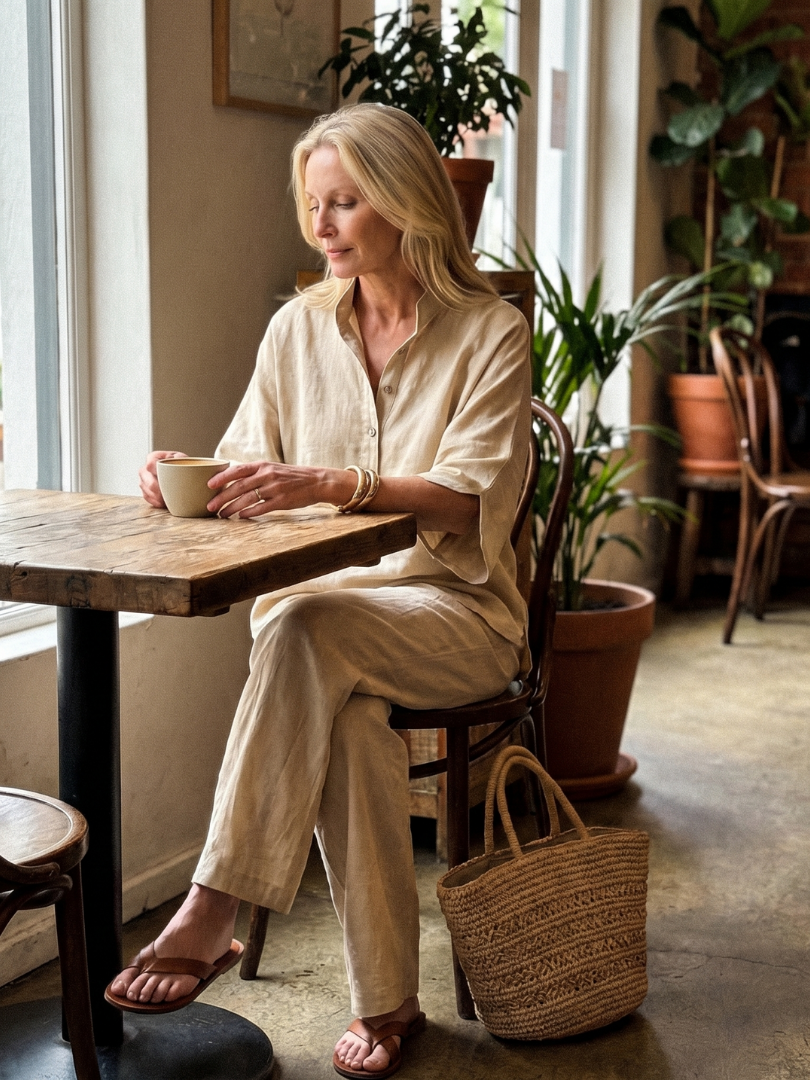 Bonnie | Band-Collar Tunic Set