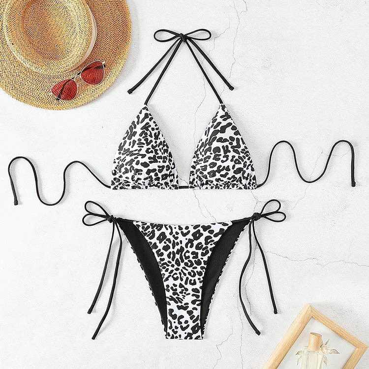 Brandi | Leopard Tie-Side Bikini Set