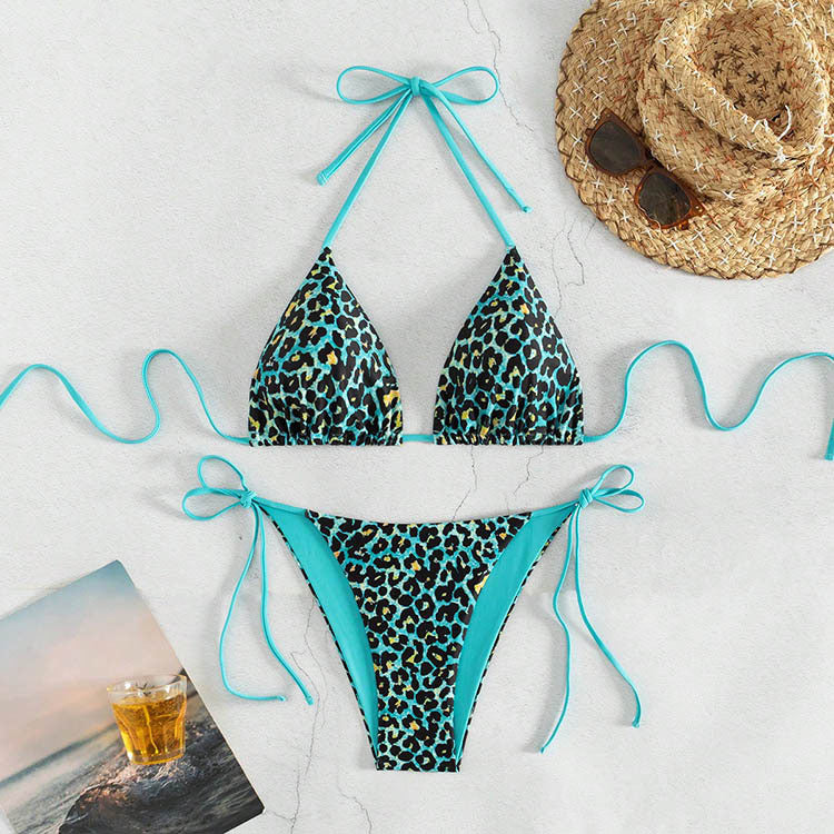 Brandi | Leopard Tie-Side Bikini Set