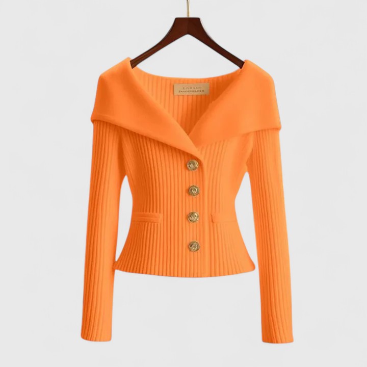 Briar soft knit cardigan, orange