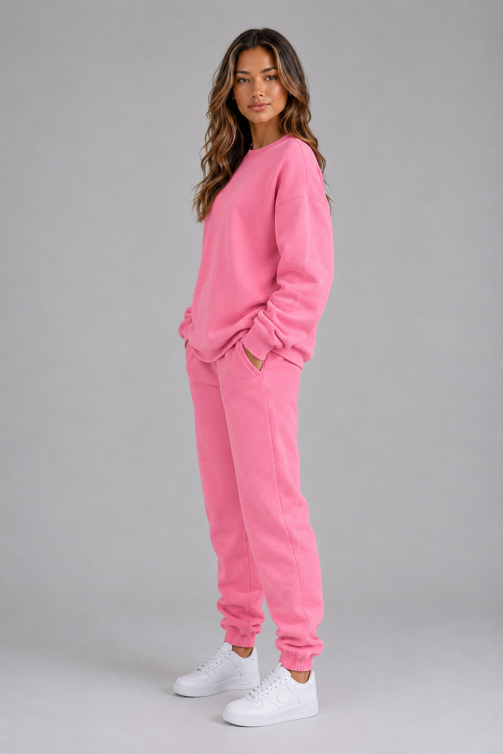 Bridget oversized tracksuit set crew neck joggers - back view