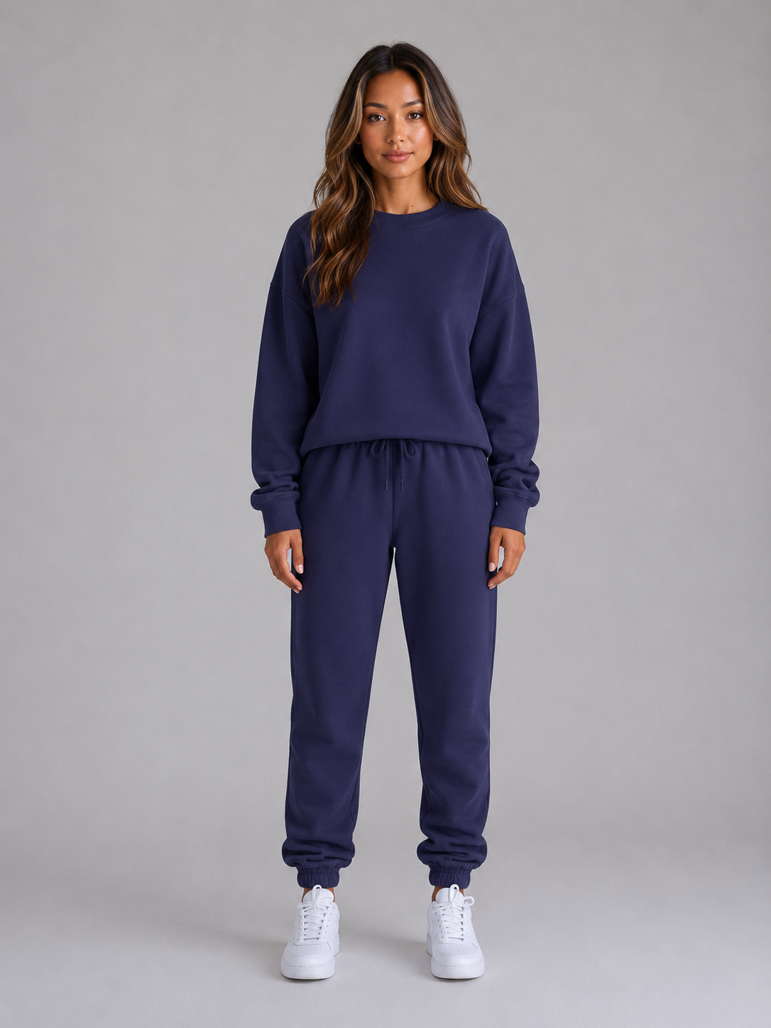 Bridget oversized tracksuit set crew neck joggers - full look
