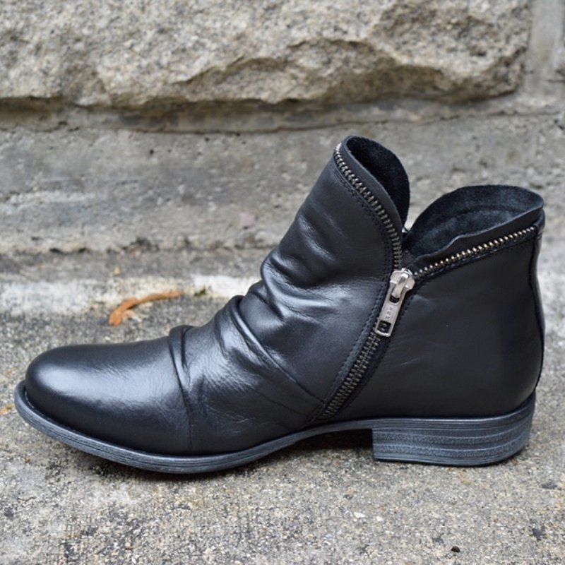 Briony | Cozy Zip-Up Ankle Boots