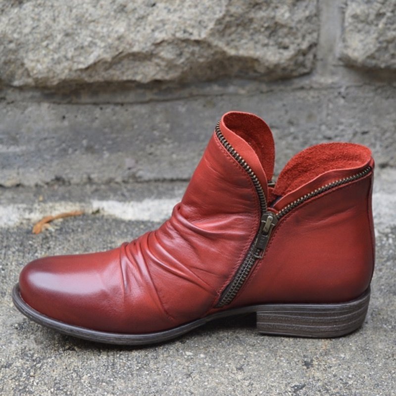 Briony | Cozy Zip-Up Ankle Boots