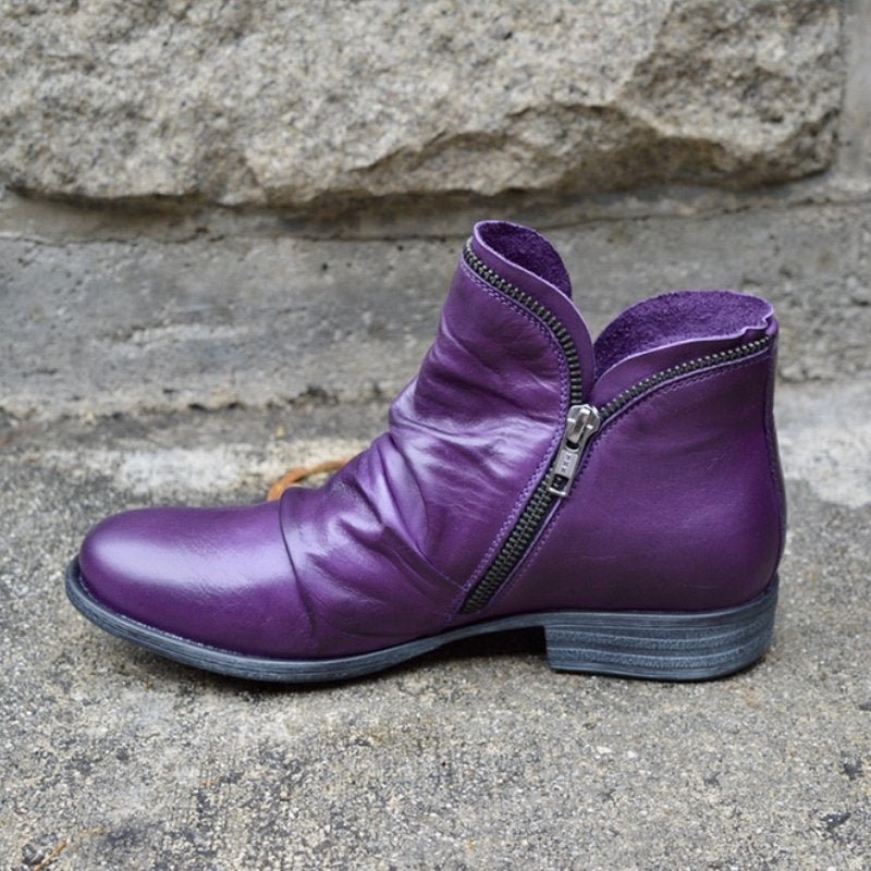 Briony | Cozy Zip-Up Ankle Boots