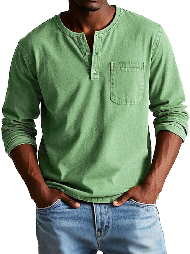 Brody | Vintage Henley Long Sleeve Shirt