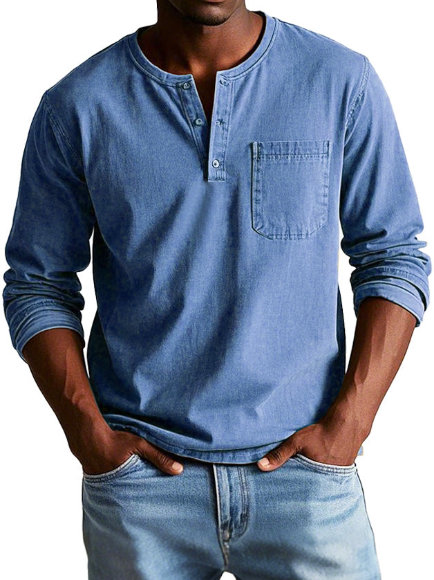 Brody | Vintage Henley Long Sleeve Shirt