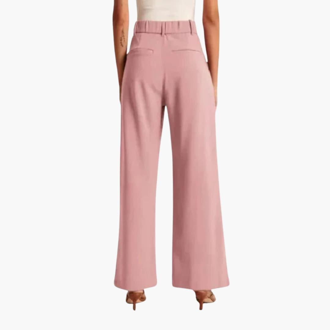 Brooke high waist wide leg pleated trousers - side view