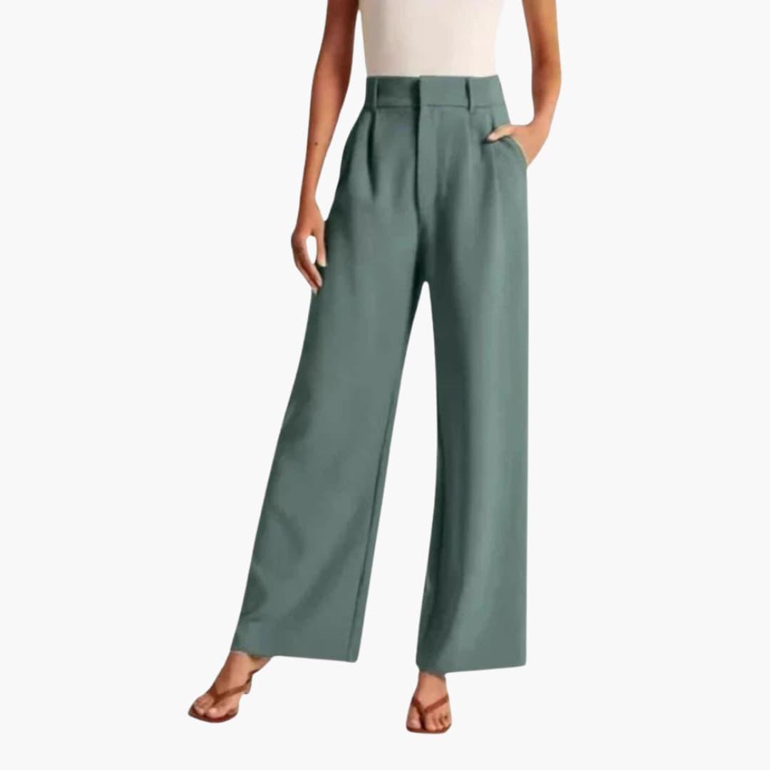 Brooke high waist wide leg pleated trousers - color options