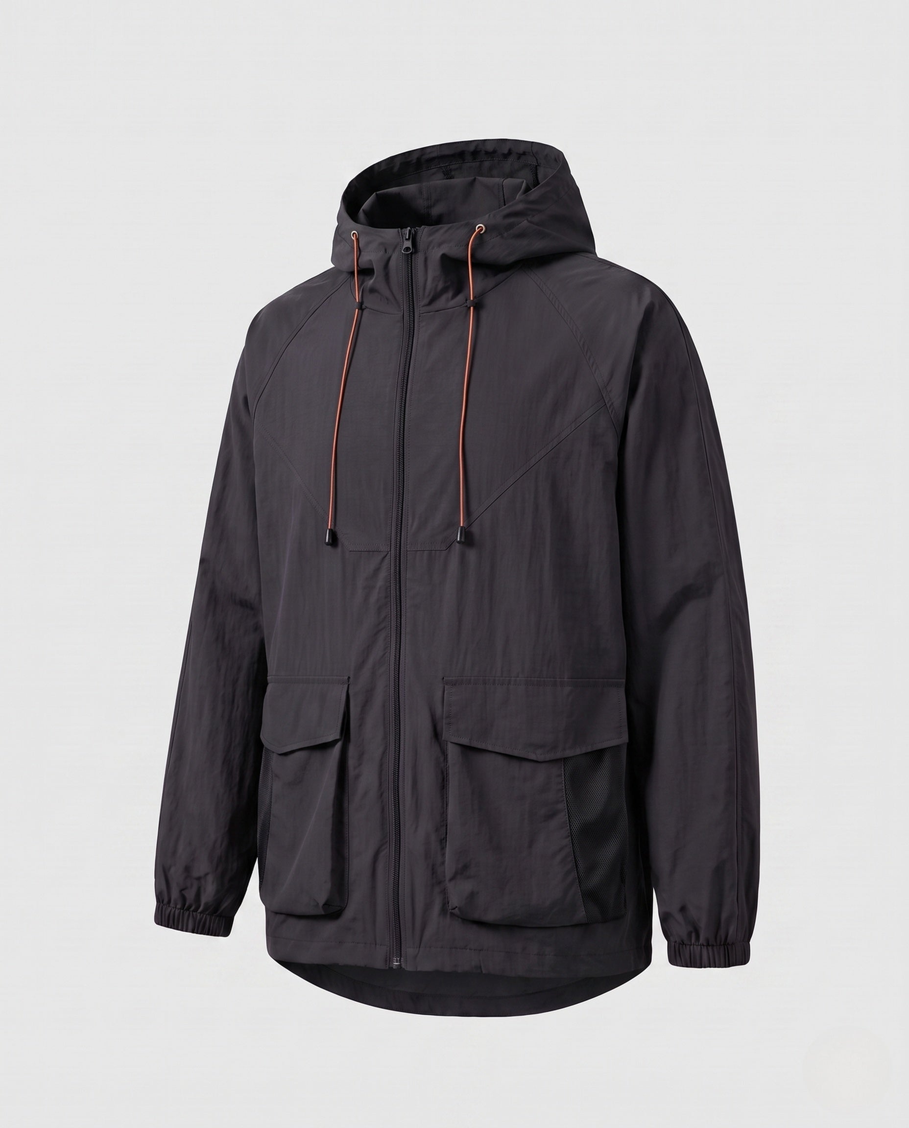 Caleb sun protection hooded jacket - color Glossy Black