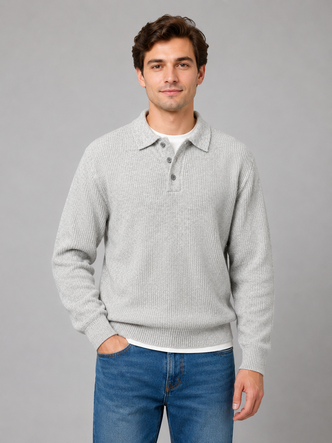 Callan | Refined Button Polo Sweater