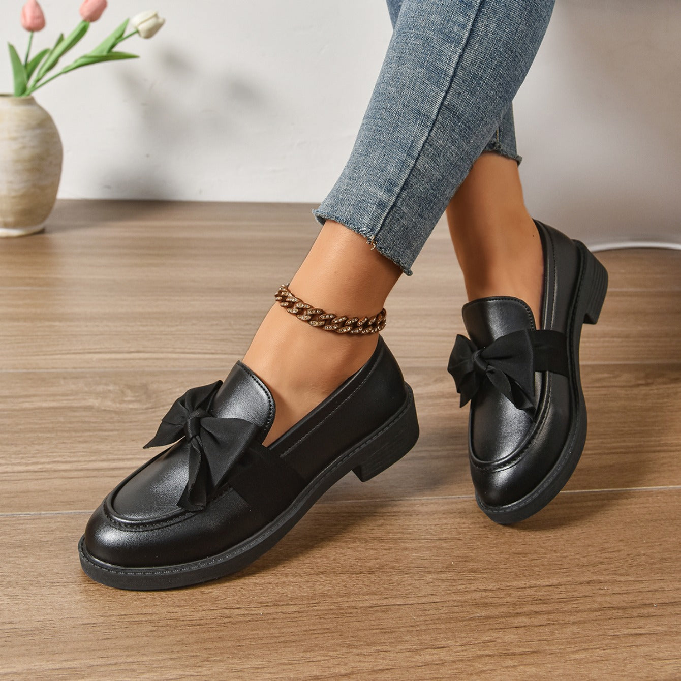Camila | Bow Loafers