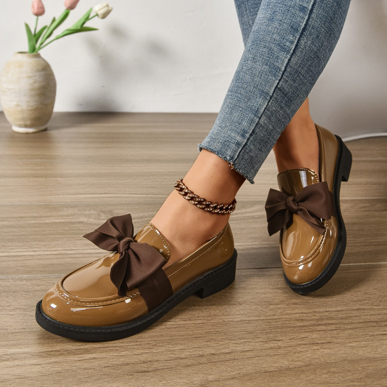 Camila | Bow Loafers