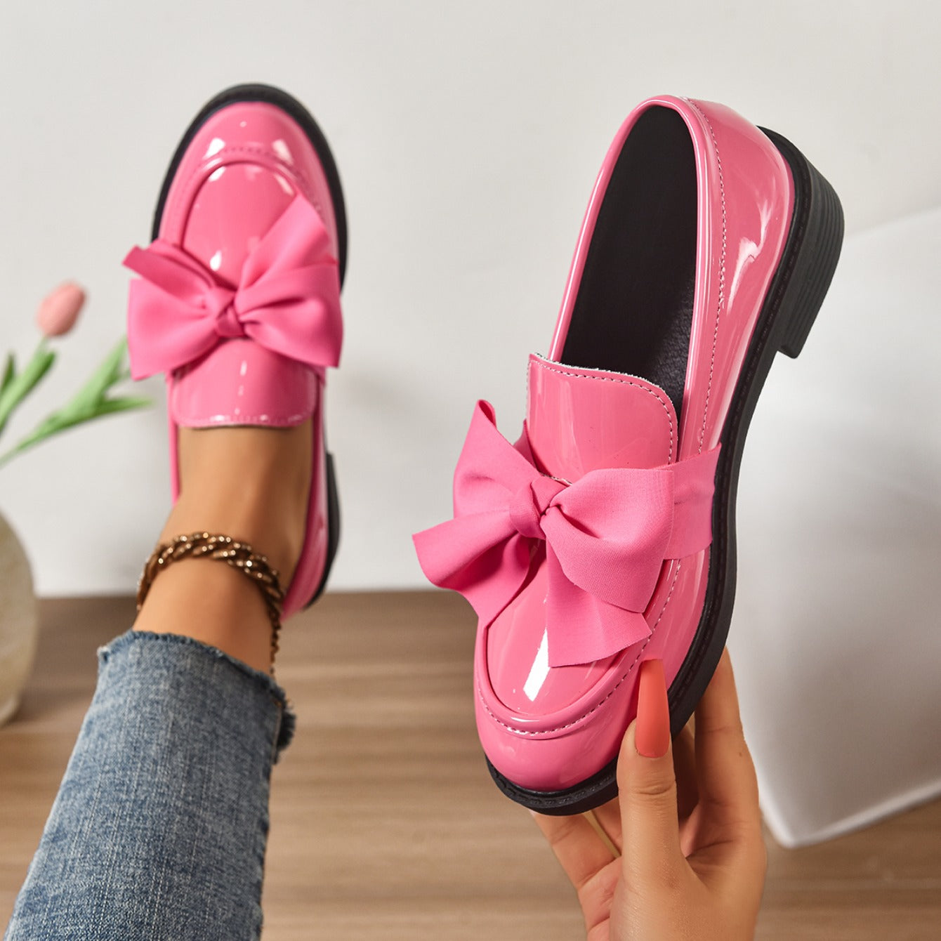Camila | Bow Loafers