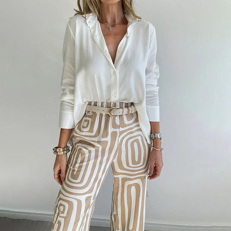 Camille two piece pant set - side view