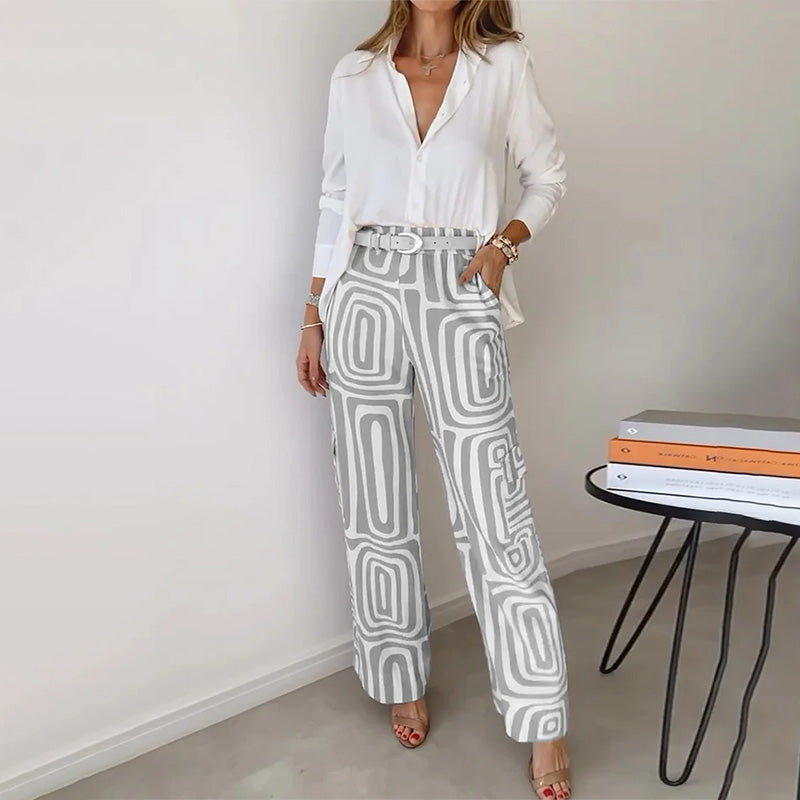Camille two piece pant set - back view