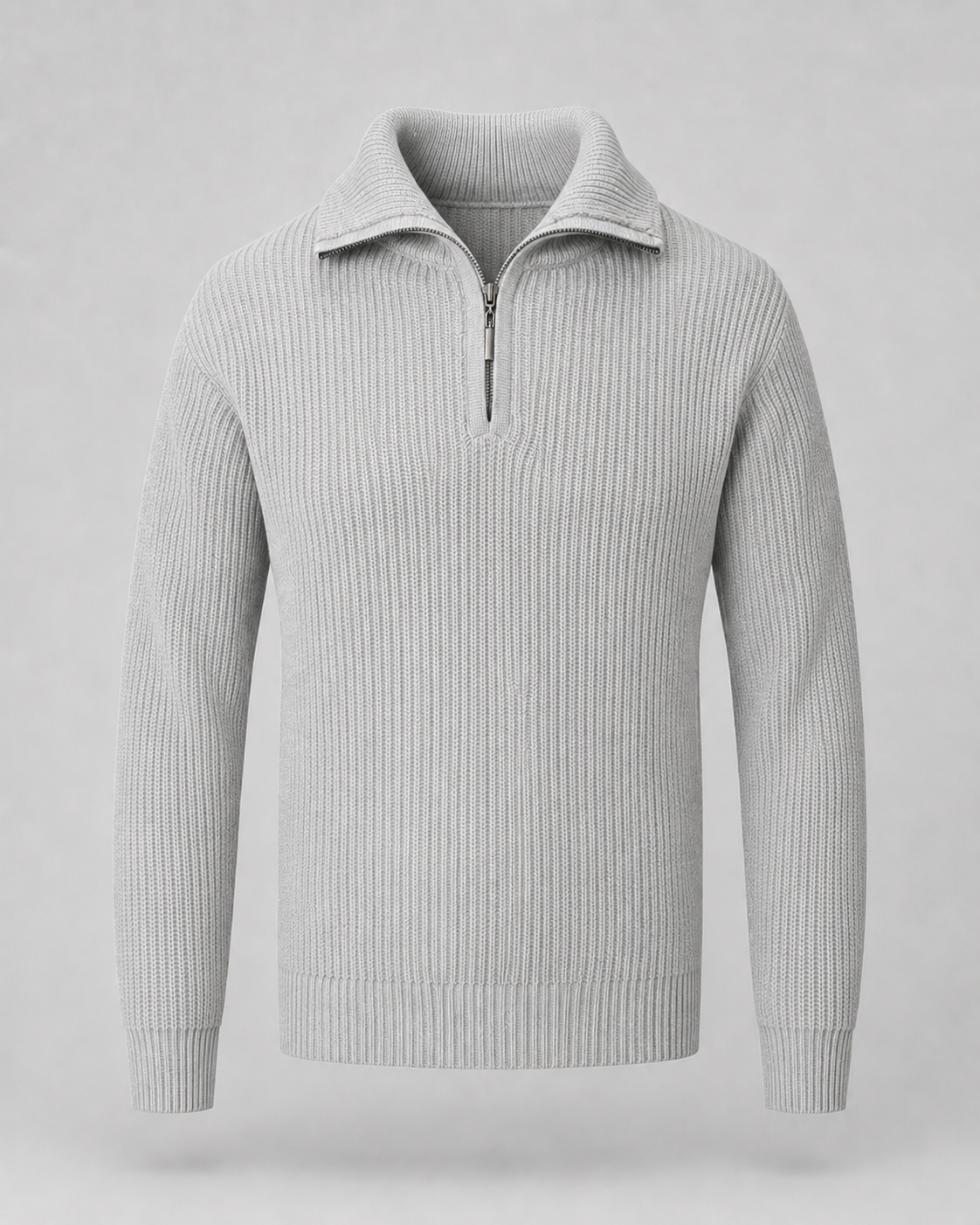 Carl ribbed quarter zip sweater - styled outfit 2
