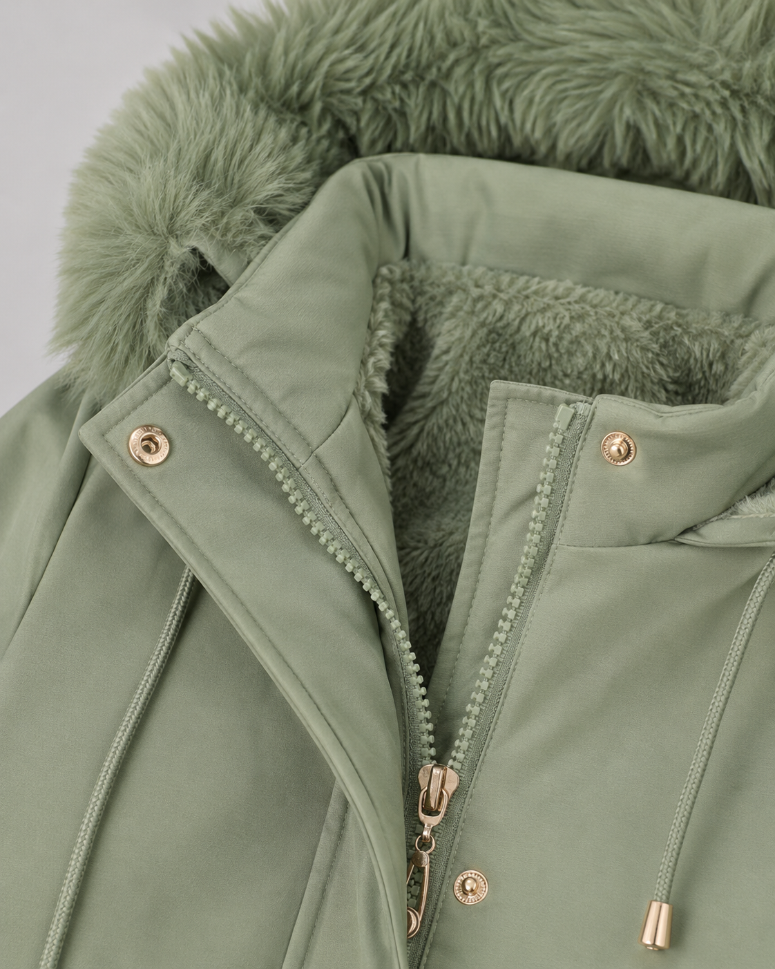 Carol fleece-lined faux-fur hooded parka - color options 1
