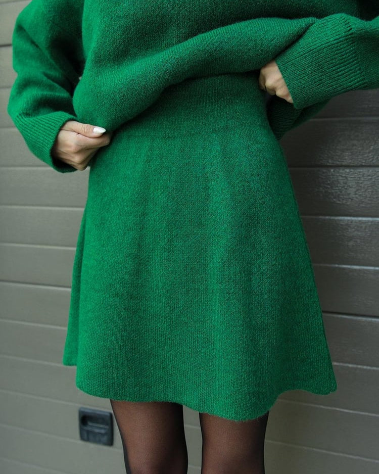 Cassandra ribbed knit jumper and skirt set, view 22