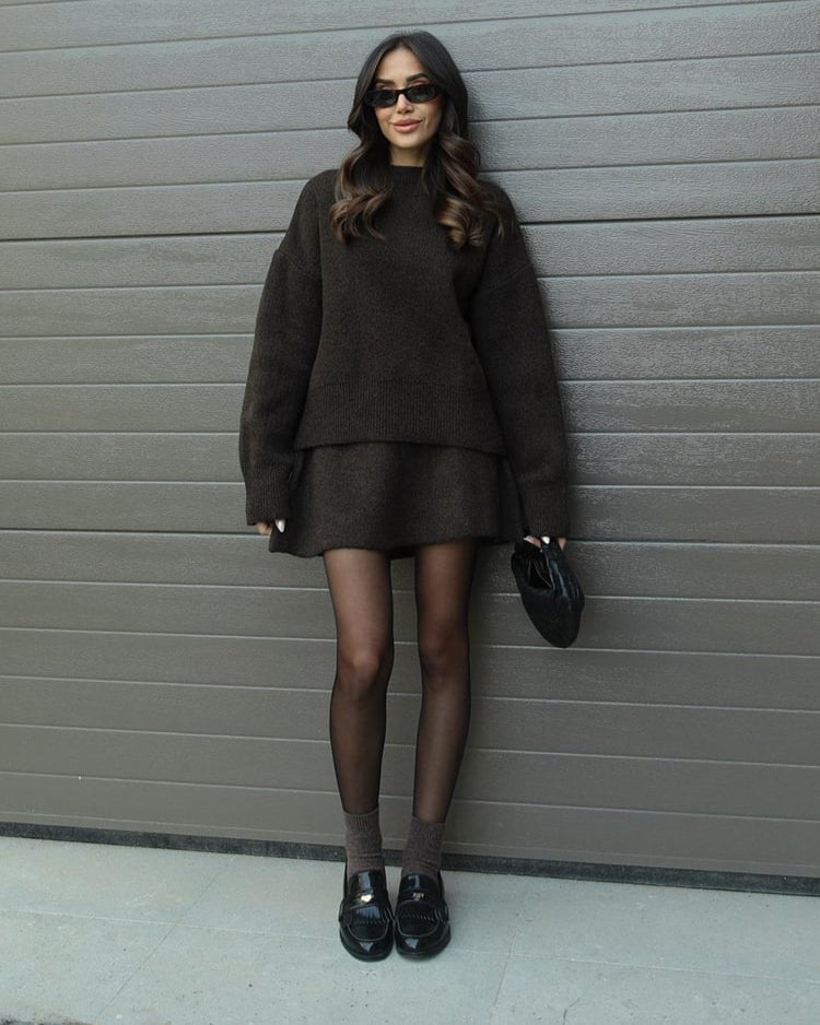 Cassandra ribbed knit jumper and skirt set, view 24