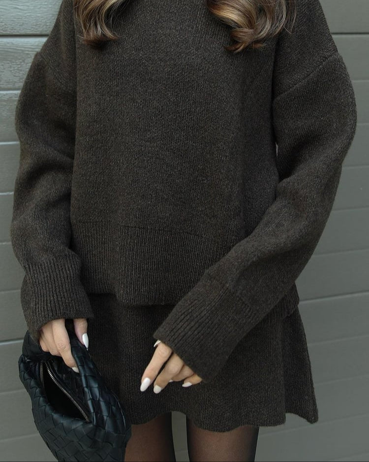 Cassandra ribbed knit jumper and skirt set, view 28