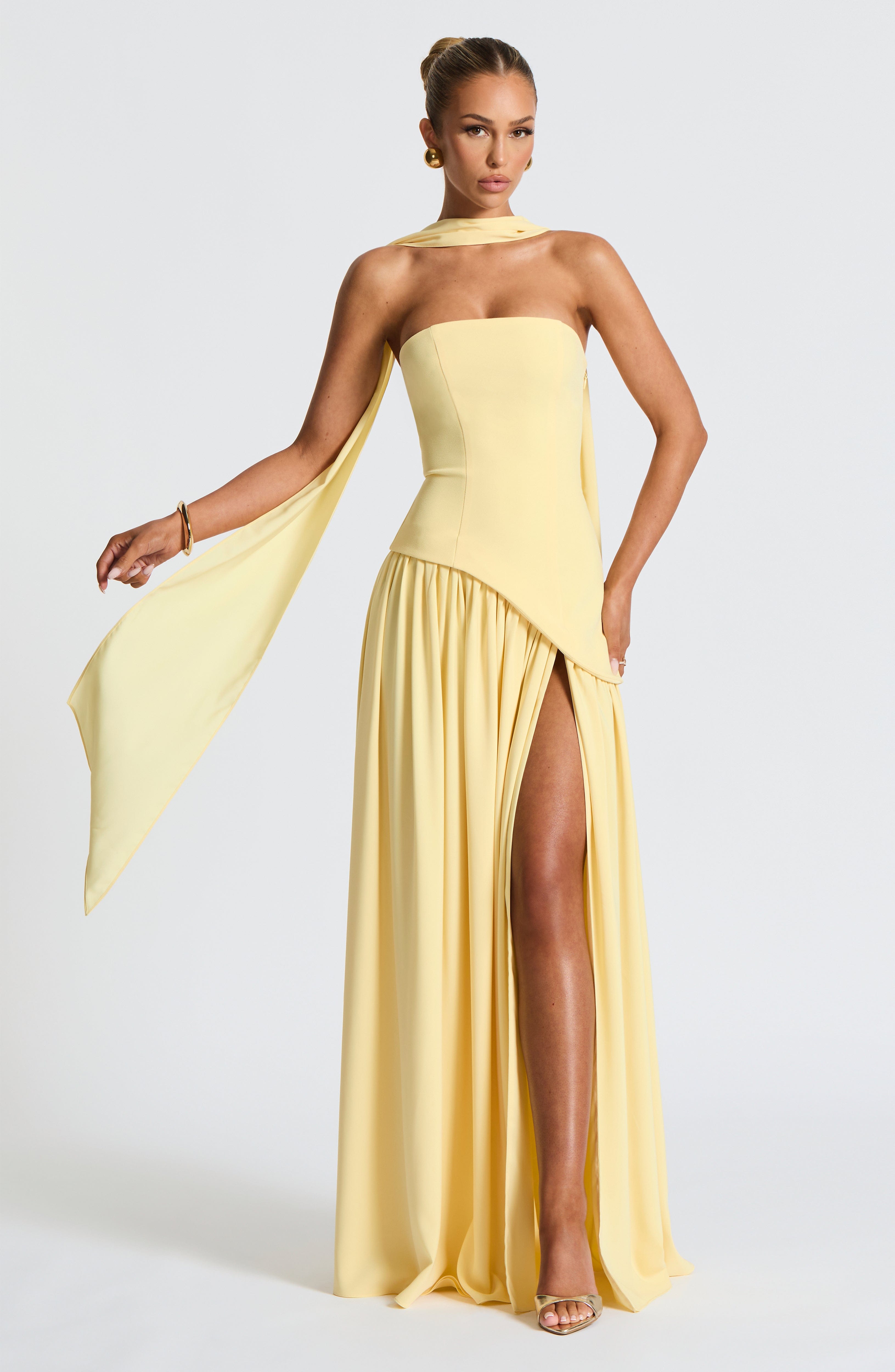 Cassia | Strapless Formal Maxi Dress