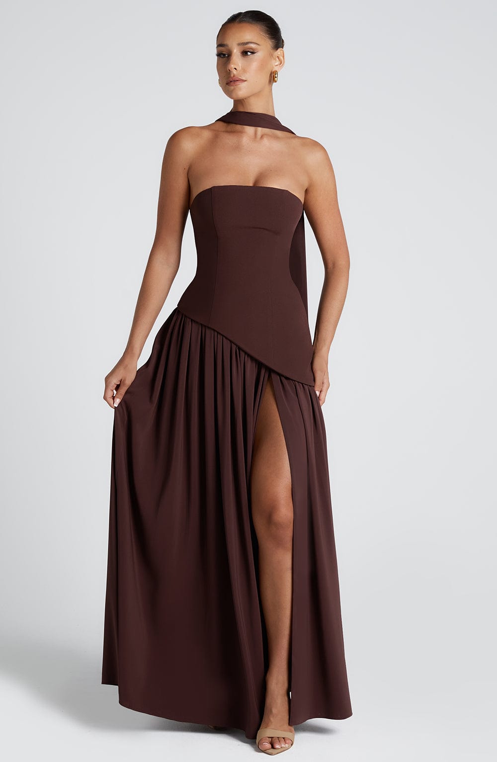 Cassia | Strapless Formal Maxi Dress