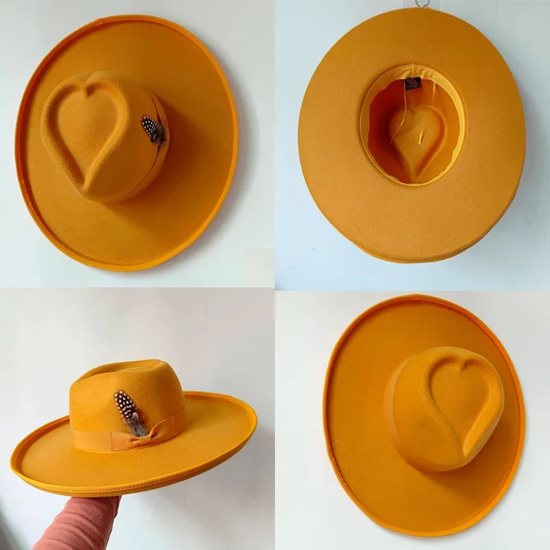 Cassian | Heart-Crown Feather Fedora