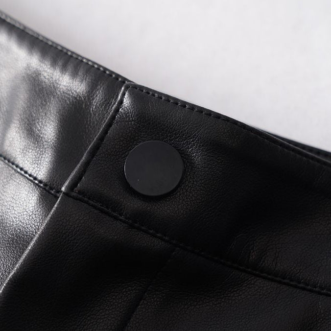 Cassiel | Wide-Leg Vegan Leather Pants