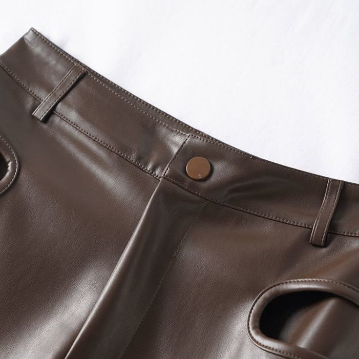 Cassiel | Wide-Leg Vegan Leather Pants
