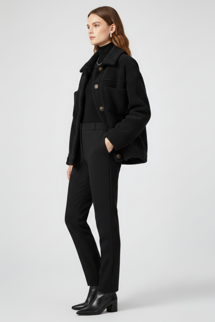 Cecilia fleece jacket with buttons - additional angle 1