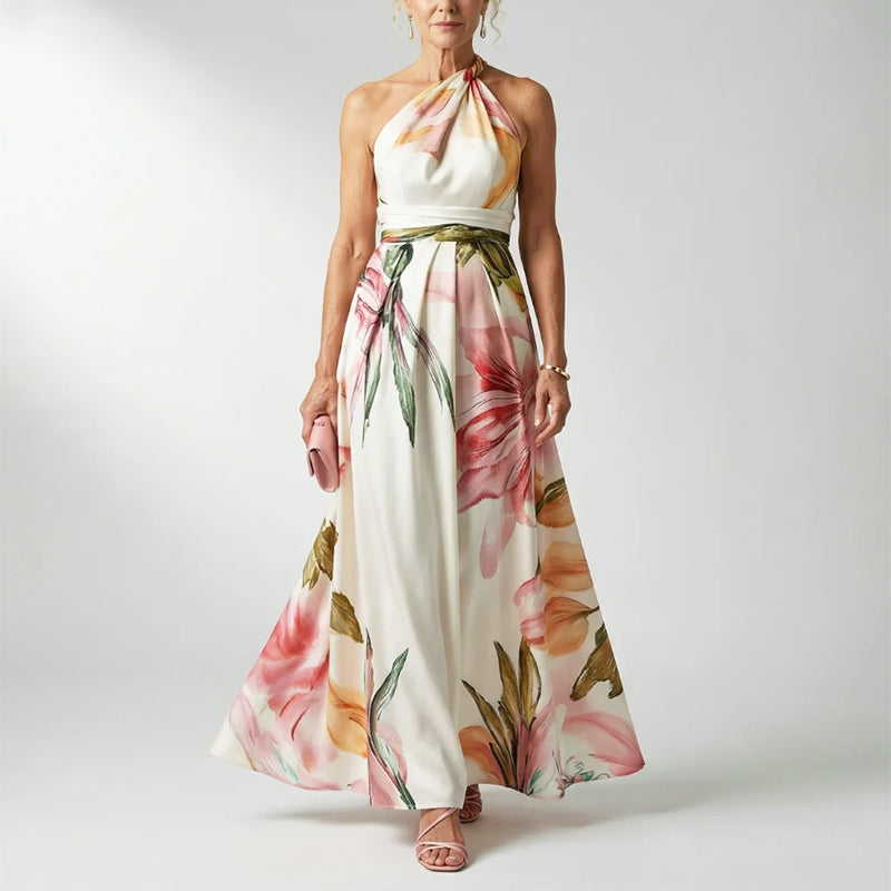 Chanel | Floral Halter Maxi Dress