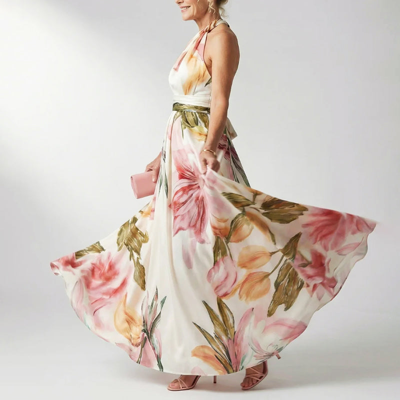 Chanel | Floral Halter Maxi Dress