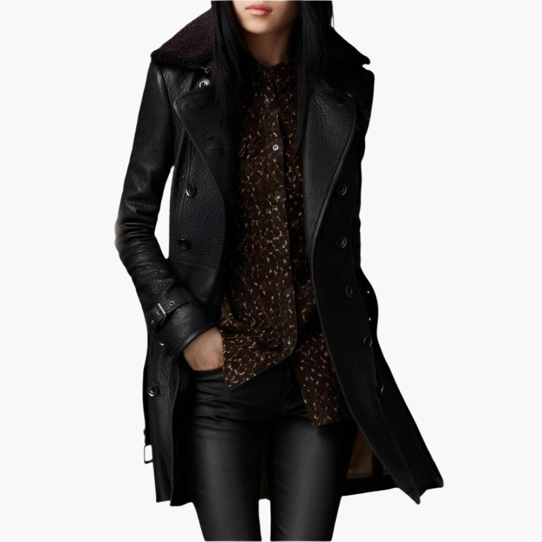 Charlotte double-breasted trench coat - front view