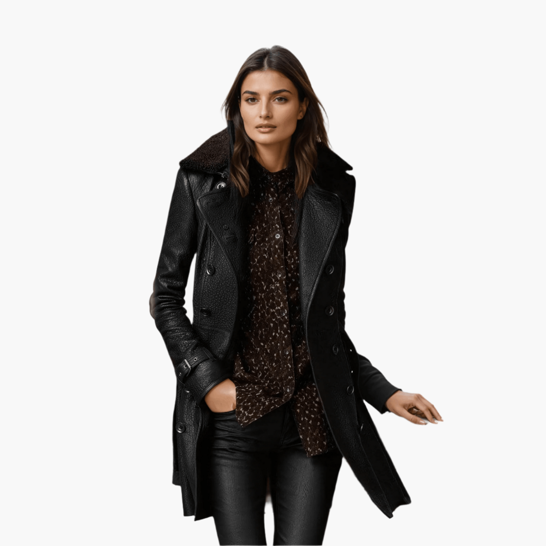 Charlotte double-breasted trench coat - back view