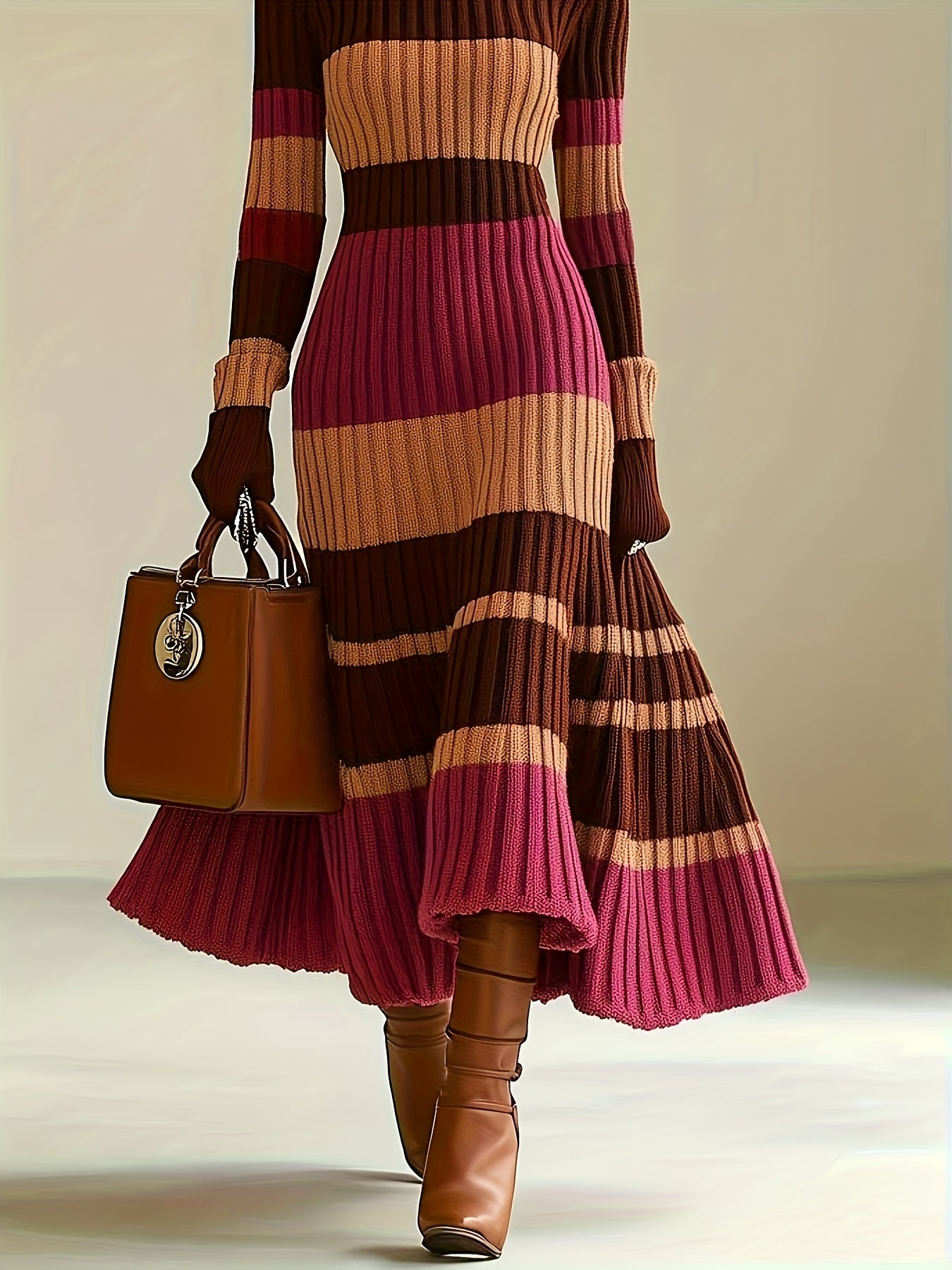 Colette fall sweater dress - front view