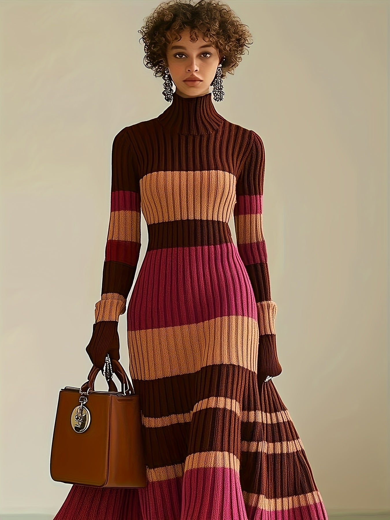 Colette fall sweater dress - back view