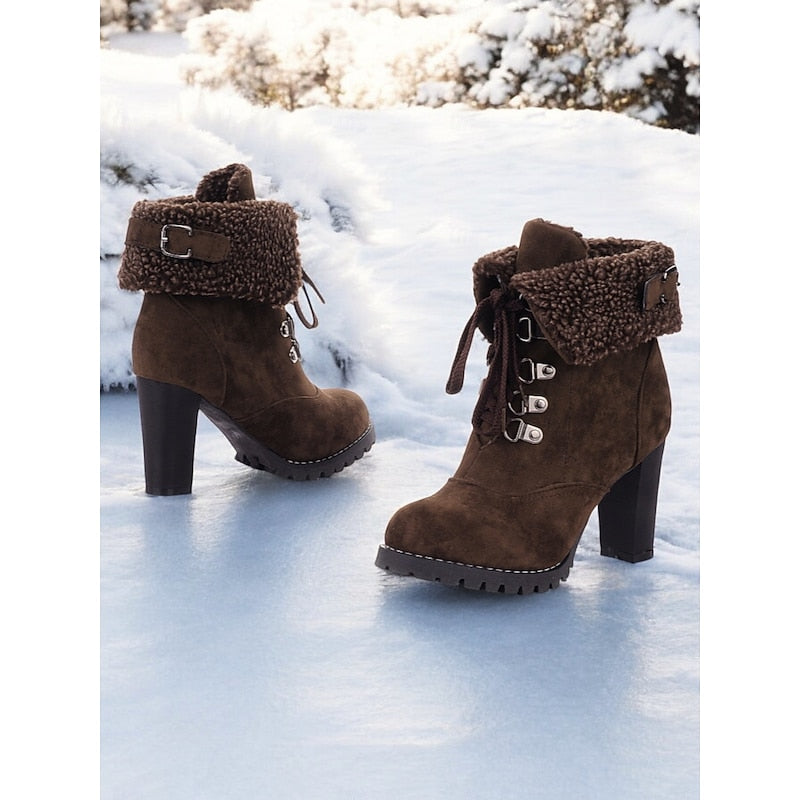 Cordoba | Fur-Trimmed Lace-Up Snow Boots