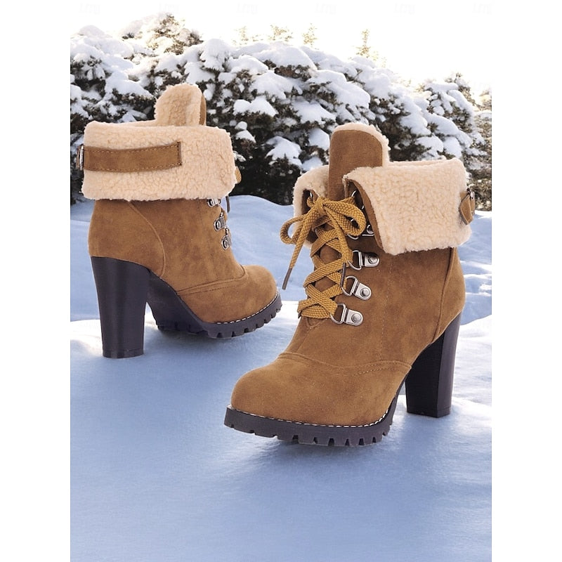 Cordoba | Fur-Trimmed Lace-Up Snow Boots