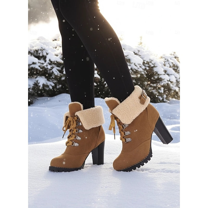 Cordoba | Fur-Trimmed Lace-Up Snow Boots