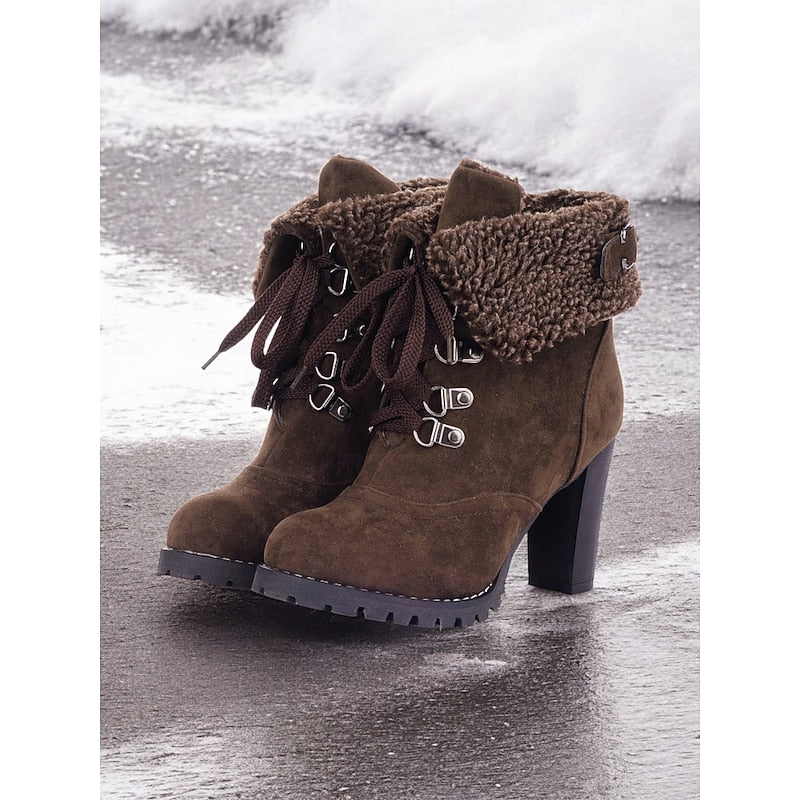 Cordoba | Fur-Trimmed Lace-Up Snow Boots