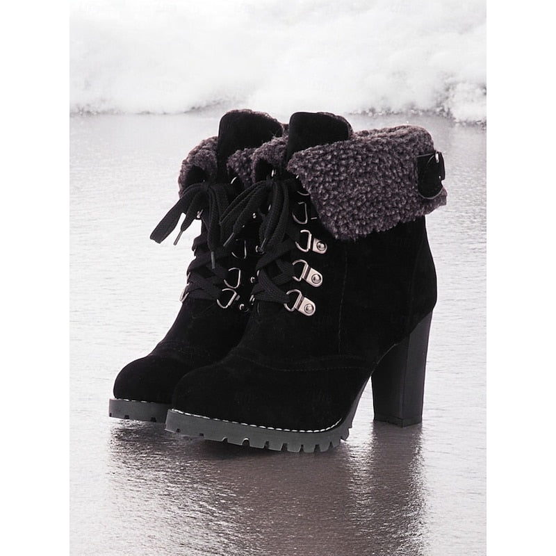 Cordoba | Fur-Trimmed Lace-Up Snow Boots