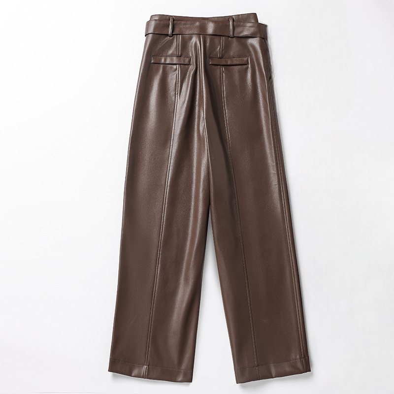 Corinth | Pleated Vegan Leather Pants