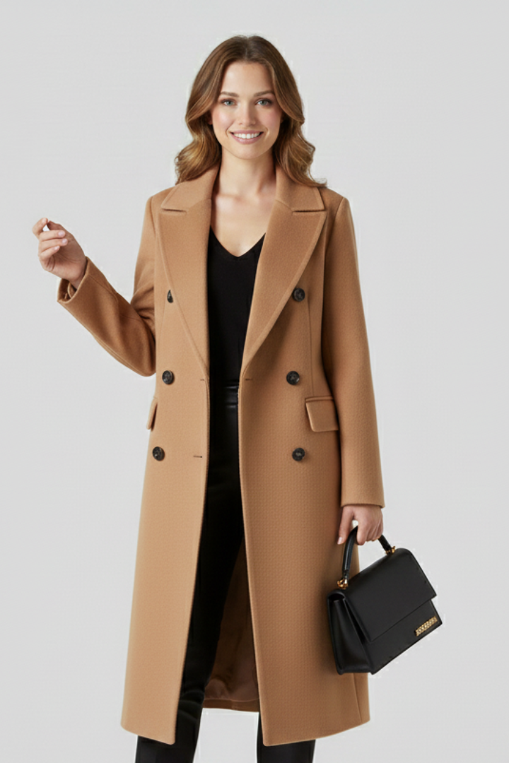 Costanza | Coat with Lapel Collar and Button Closure