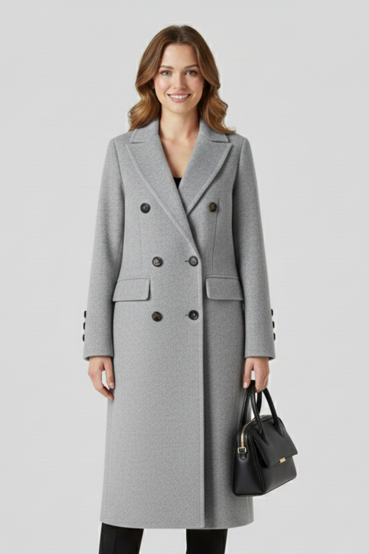 Costanza | Coat with Lapel Collar and Button Closure