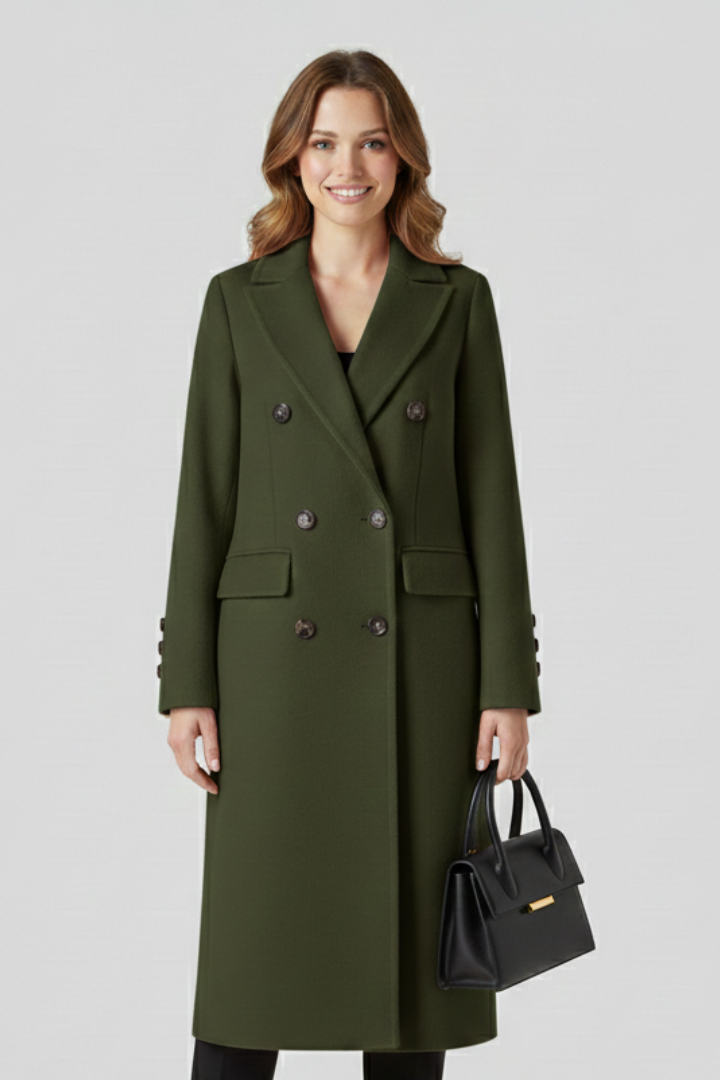 Costanza | Coat with Lapel Collar and Button Closure
