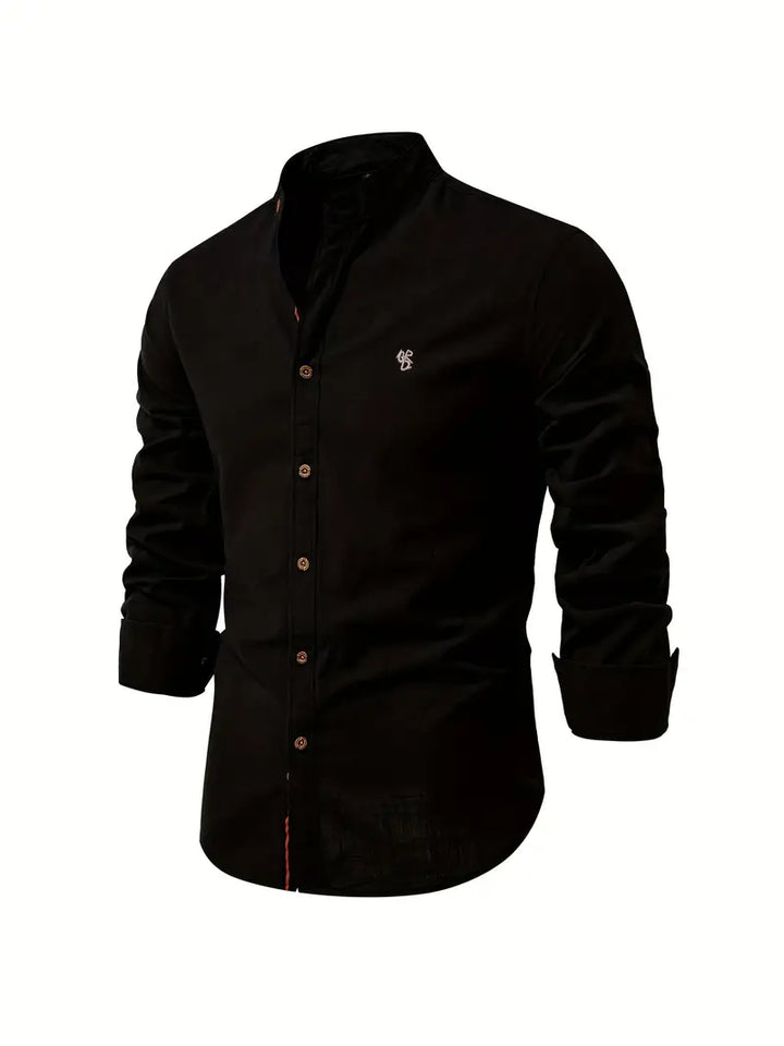 Austin | Mandarin Collar Button-Up Shirt