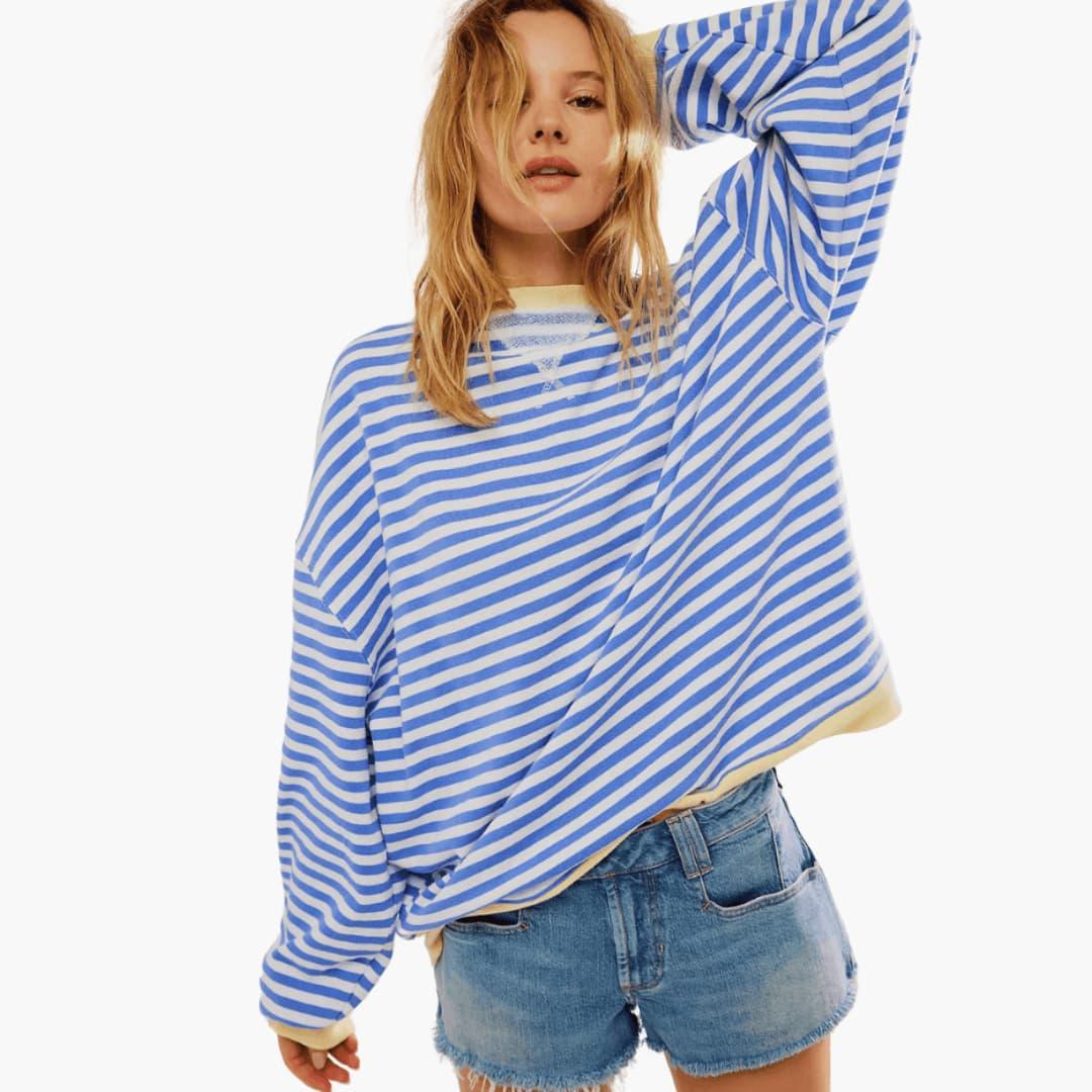 Daisy striped knit jumper - front view