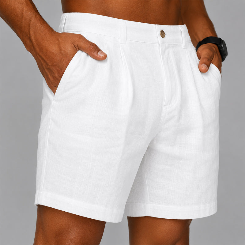 Daniel | Textured Pleated Casual Shorts
