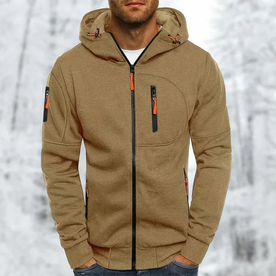 Daniel zip hooded jacket - front view 1